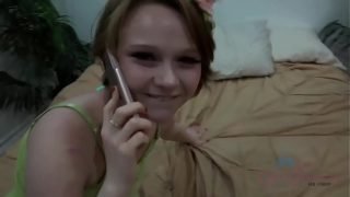 Innocent 18 year old girl fucked while on phone with boyfriend