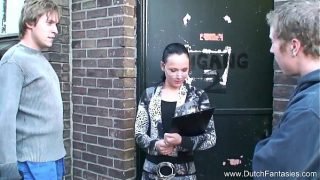 Teen Babe Banged Hard in A Theesome In Exotic Holland